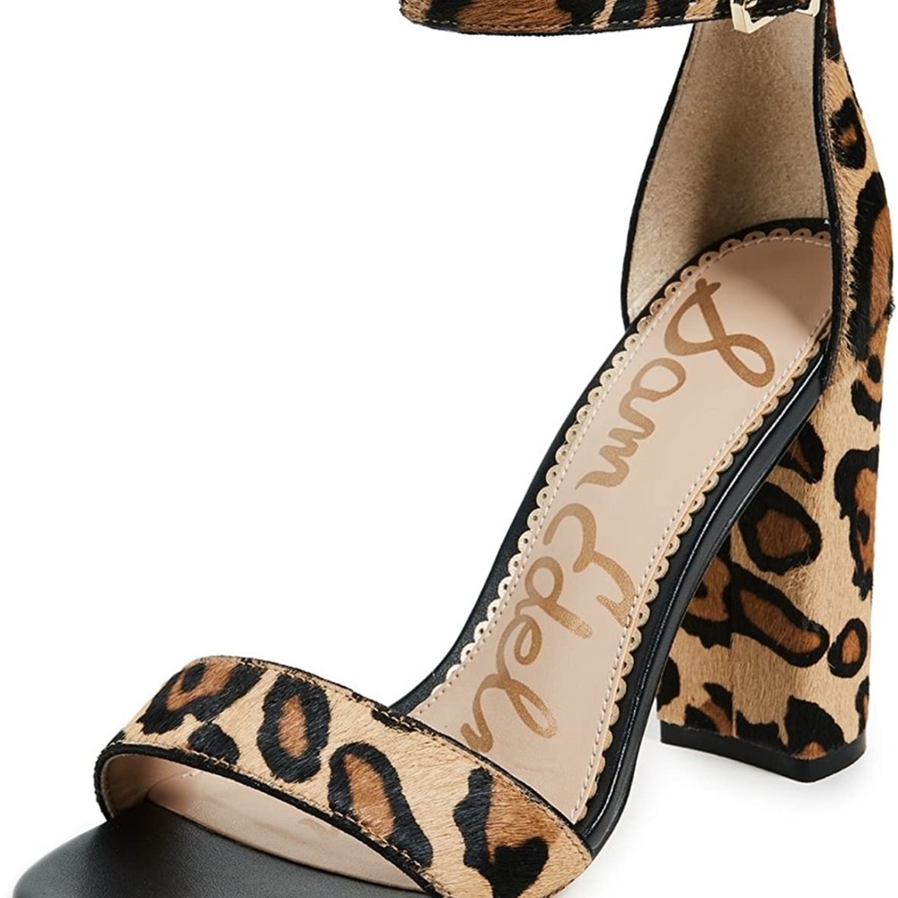 Size 6 heels Sam eldeman Leopard print